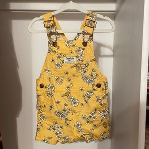 9 month OshKosh flower overall shorts